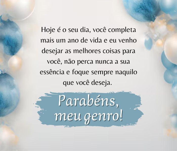 mensagem de aniversário para genro