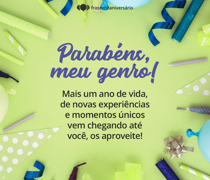 mensagem de aniversário para genro