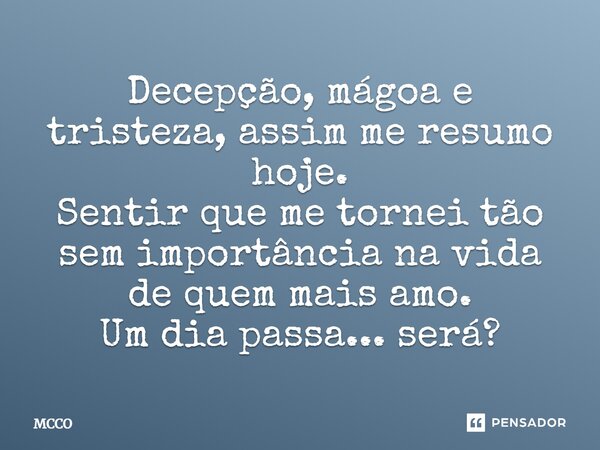 mensagens de tristeza profunda