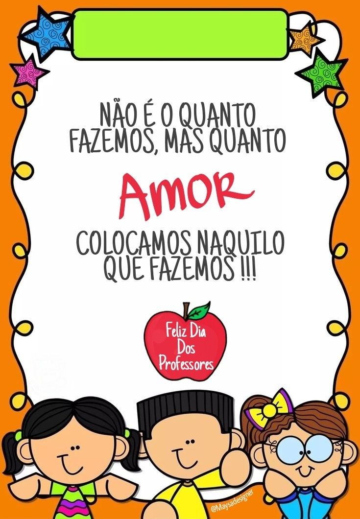 homenagem dia do professor educação infantil