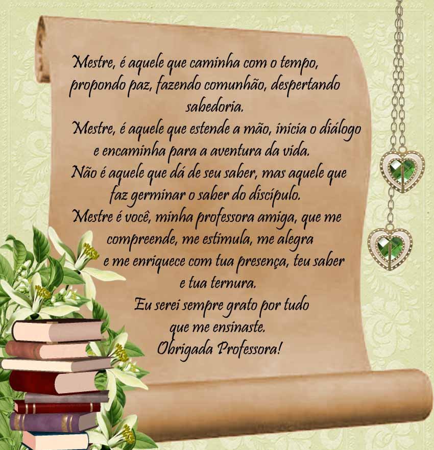 mensagem dia dos professores para crianças