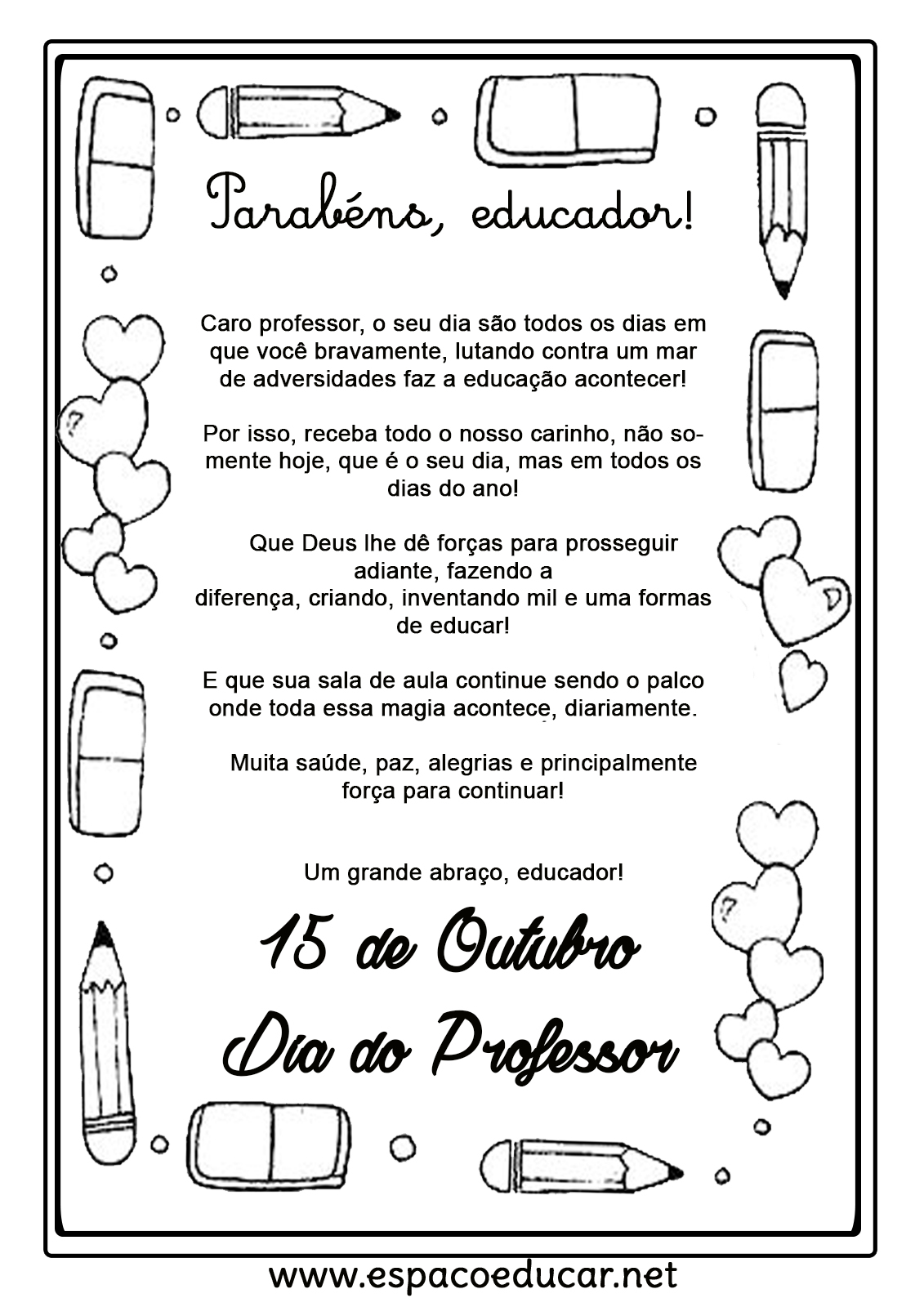 mensagens curtas dia do professor infantil