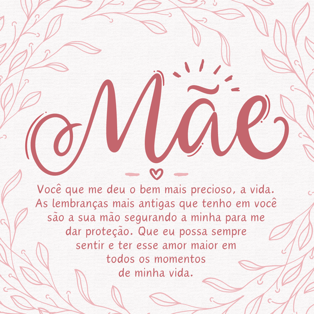 mensagens dia das mães