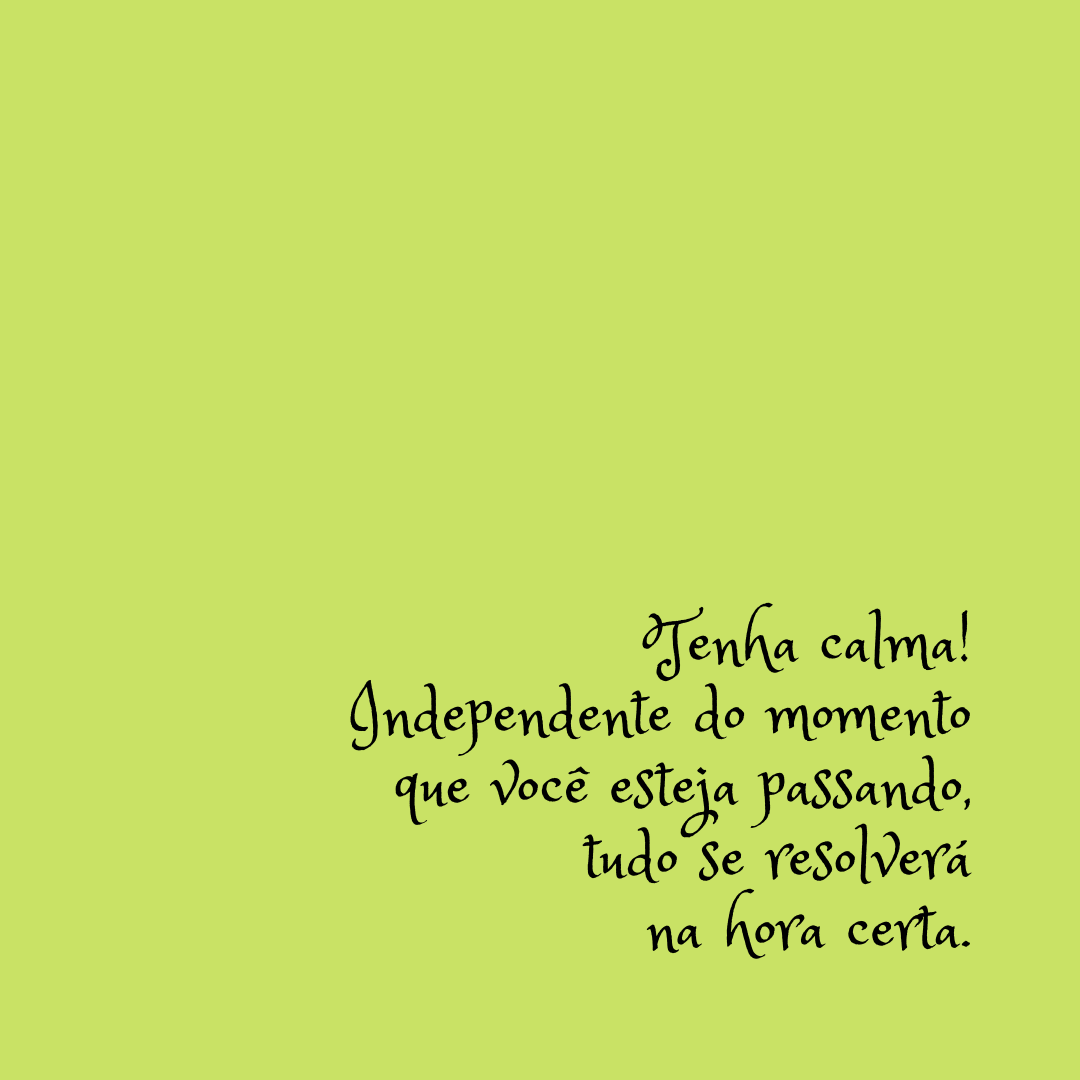 mensagens para acalmar a alma