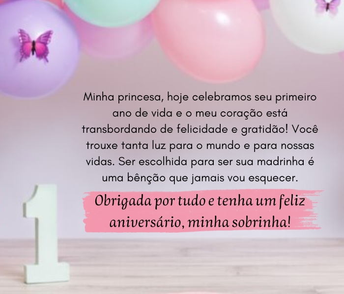 mensagem de aniversário para afilhada 18 anos