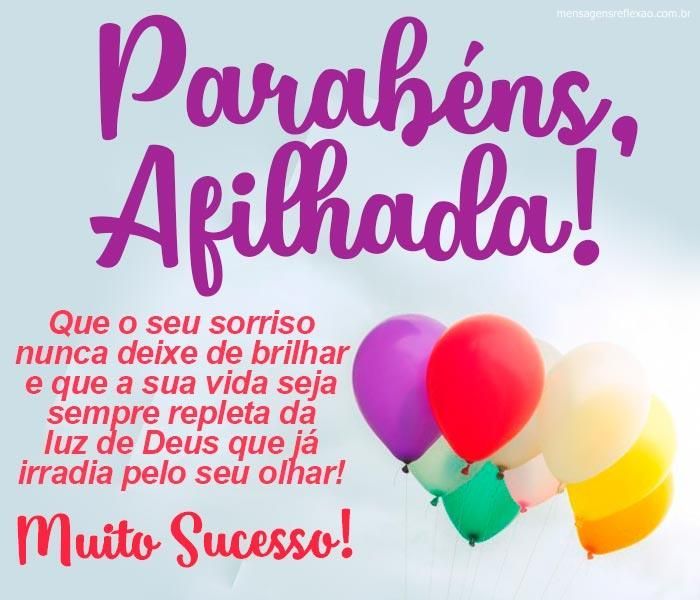 mensagem de aniversário engraçada para afilhada