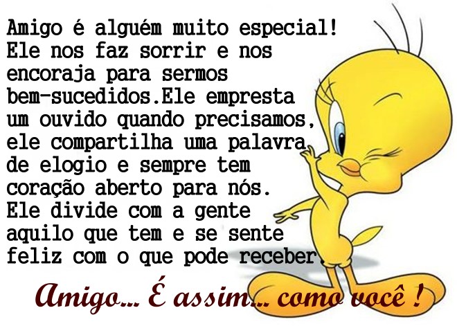 como dizer que um amigo é especial