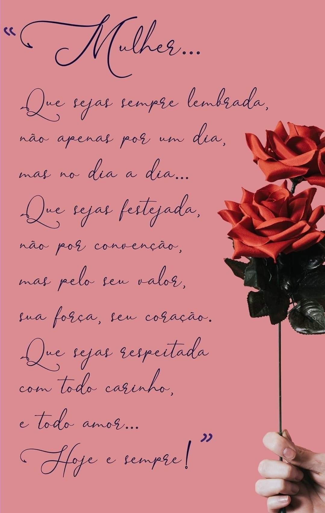 mensagens para o dia da mulher 2026