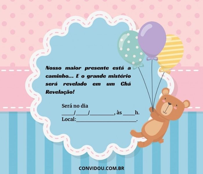 lembrancinha chá revelação frase