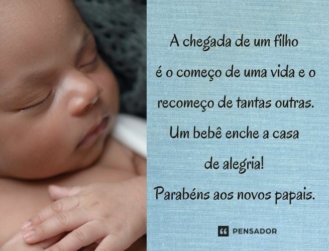 mensagem de boas-vindas para recém-nascido