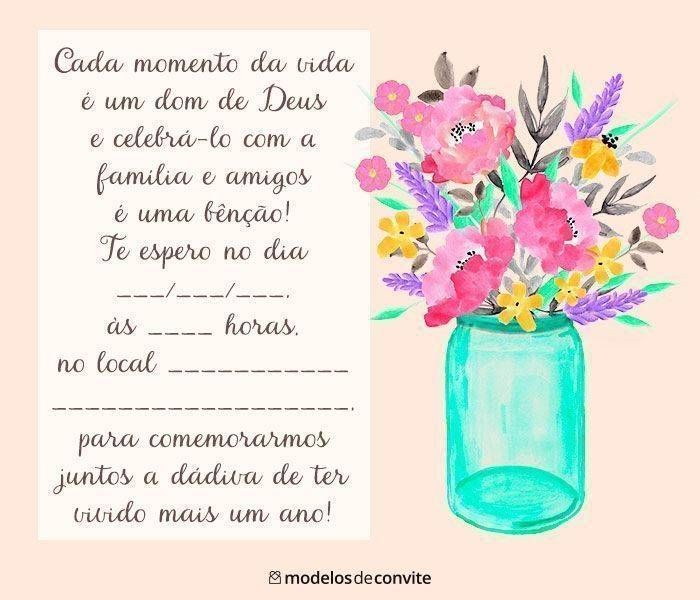 frases curtas para convite de aniversário