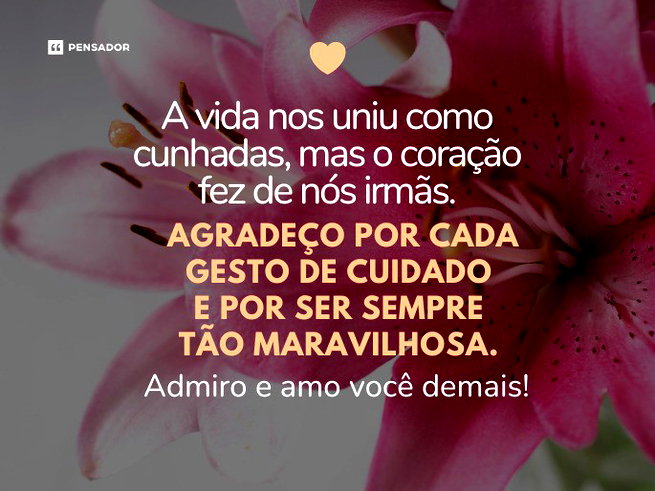 mensagem de aniversário para cunhada