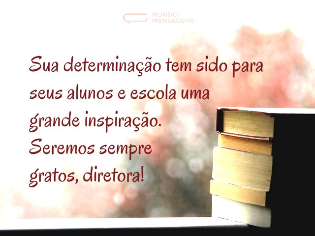 mensagem de parabéns para diretora