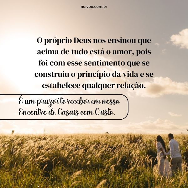 mensagem para encontro de casais com cristo