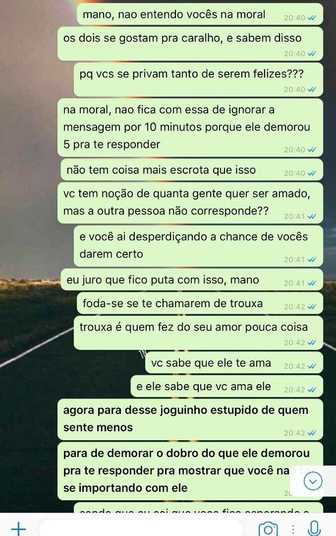mensagem para ficante que some