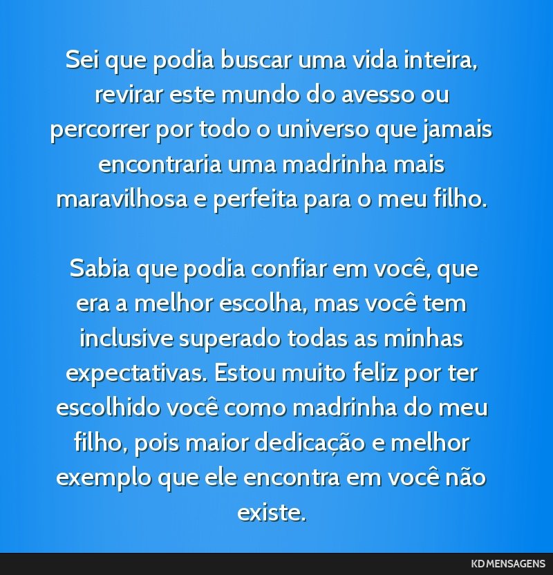 dia da madrinha mensagem