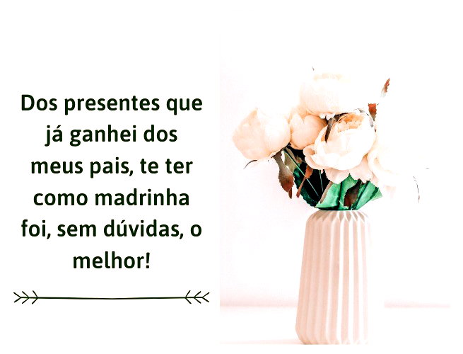 homenagem para madrinha