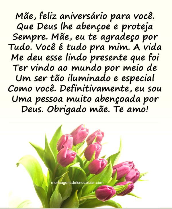 mensagem de aniversário para mãe falecida