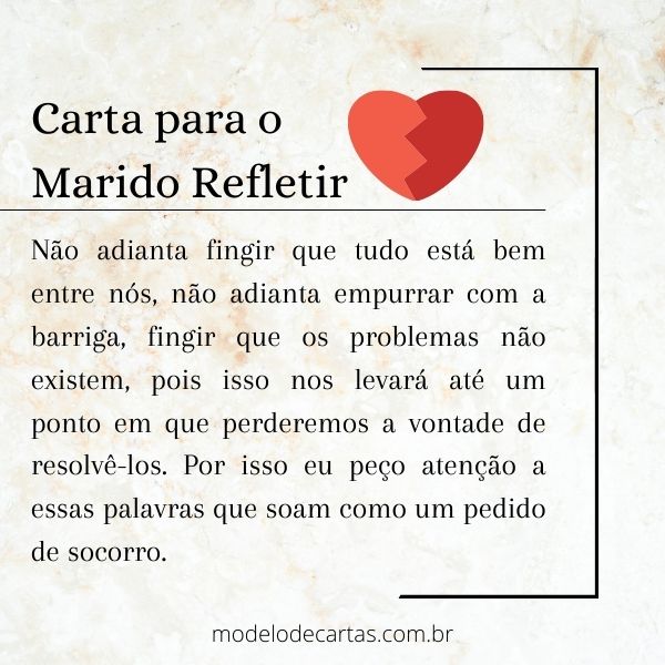 mensagem reflexiva para o esposo