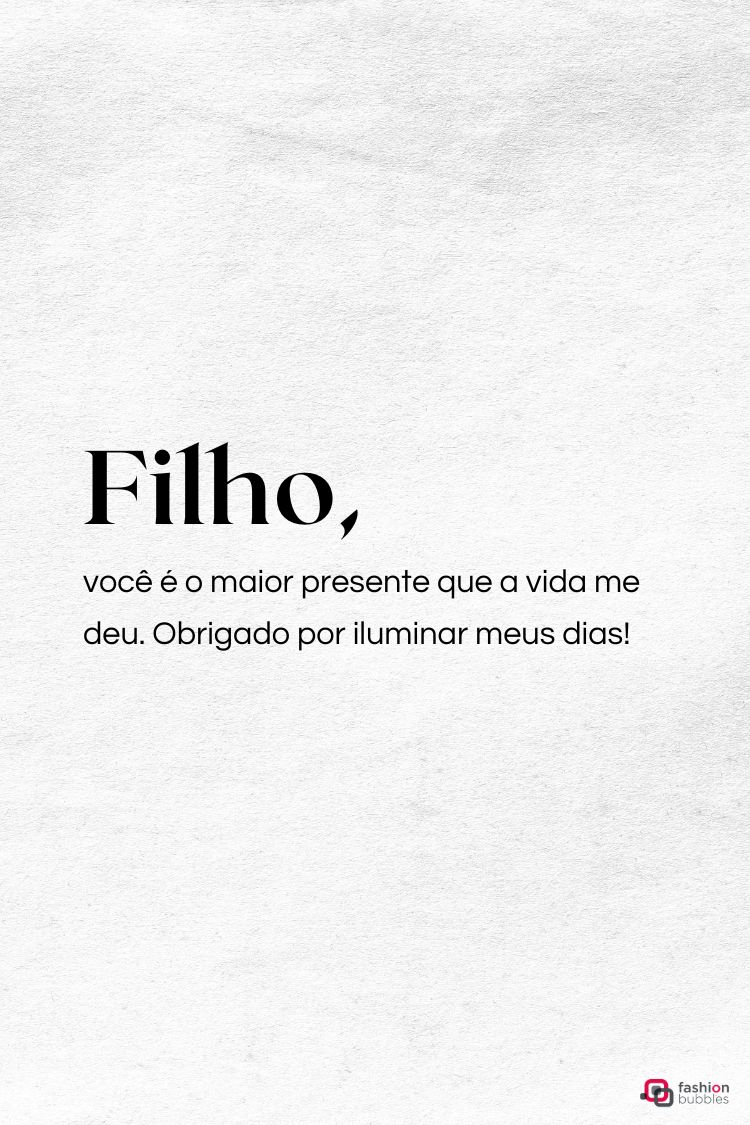 mensagem de orgulho para filho