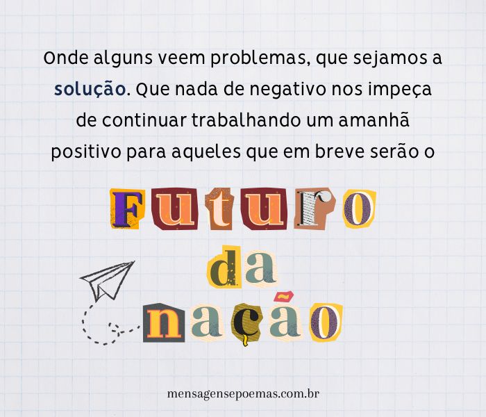 cartão para professor