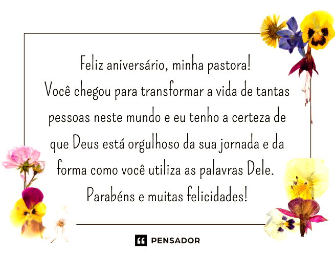 palavras de gratidão para líder religiosa