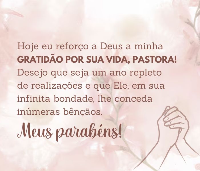 mensagens espirituais para pastora