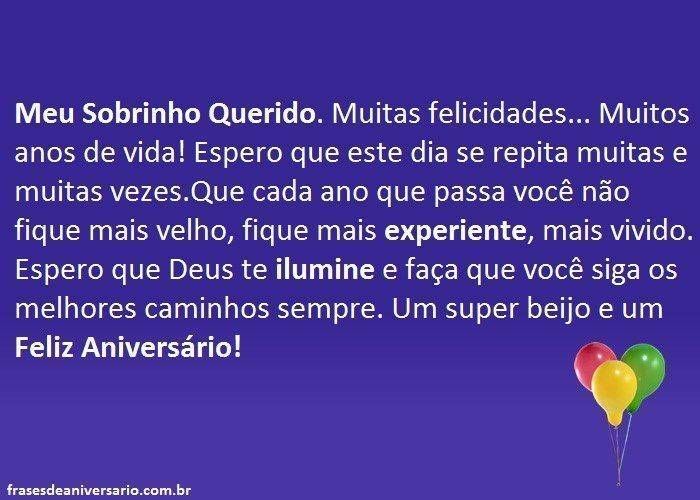 como dizer que amo meu sobrinho