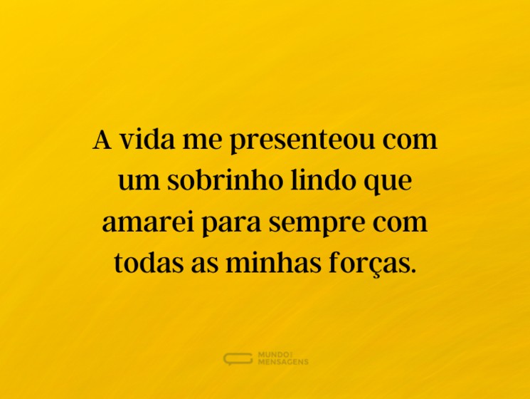 mensagens emocionantes para sobrinho