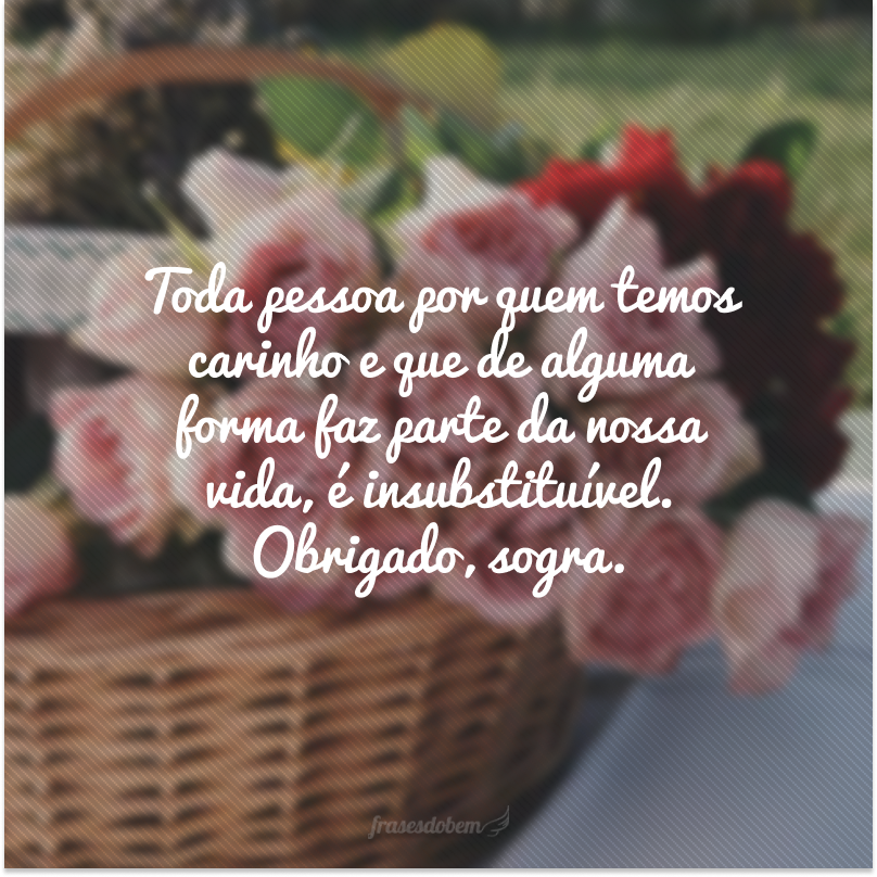 agradecimento sogra