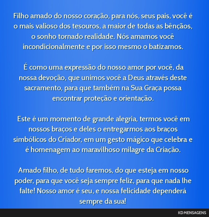 palavras para emocionar filho