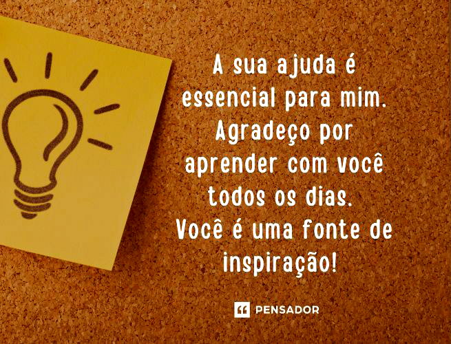 frases de agradecimento colega trabalho