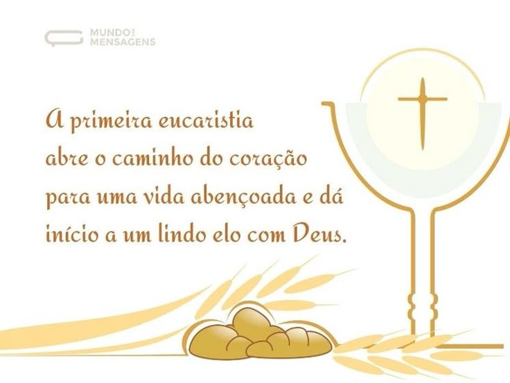 mensagem primeira eucaristia curta