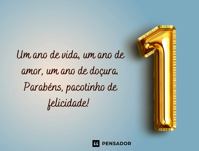 mensagem de aniversário de 1 ano para filho