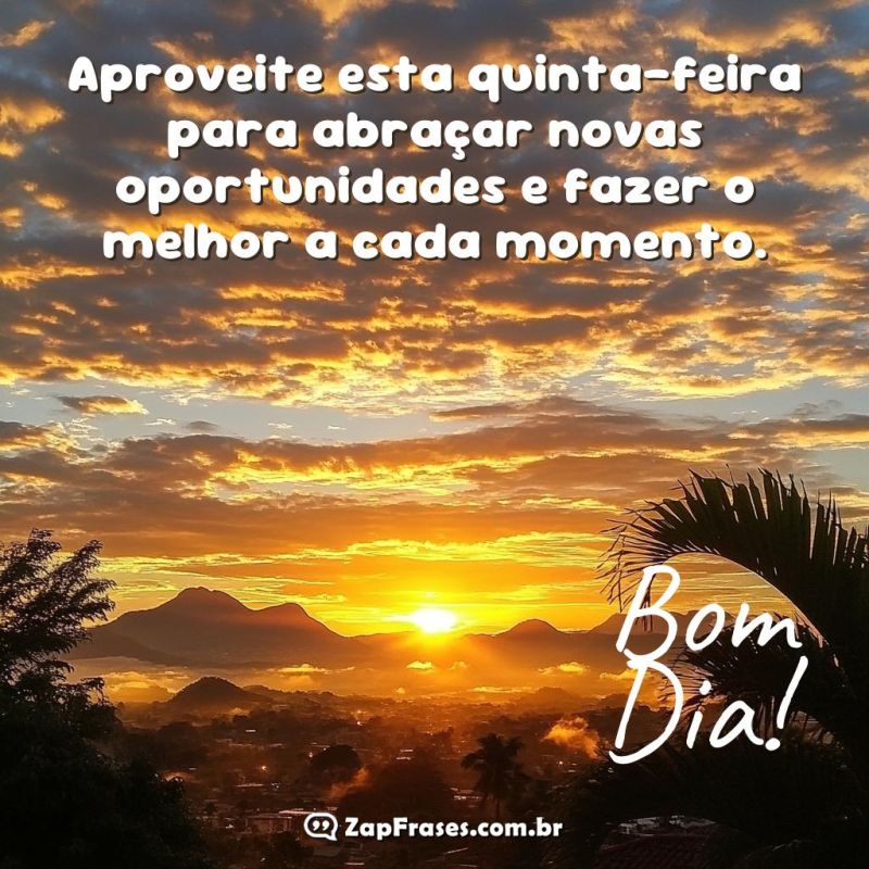 mensagens de bom dia para quinta-feira