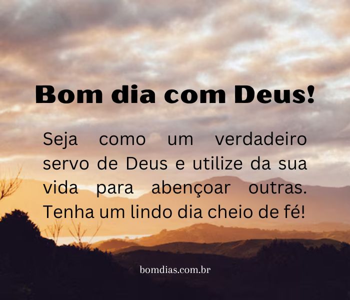 bom dia com a bênção de Deus